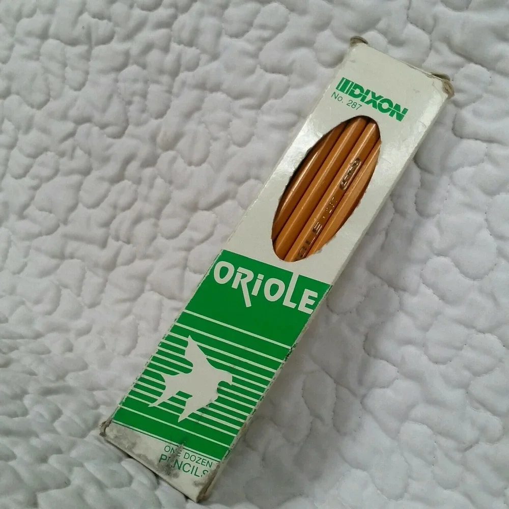 Vintage Dixon Medium No.2 5/10 Wood Pencils 12 Pack One Dozen #287 #2 PMA USA